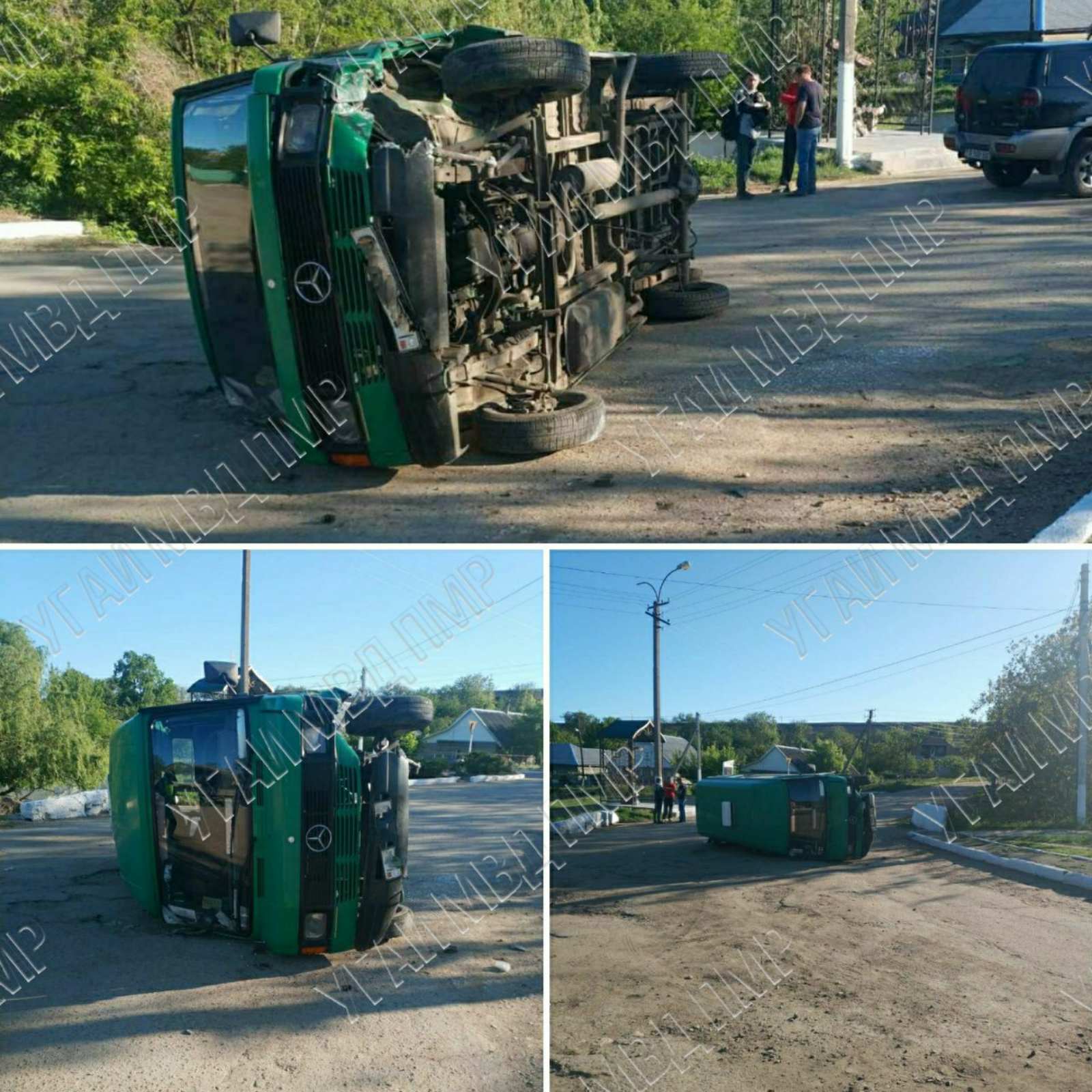 Под Бендерами перевернулся бус с пассажирами