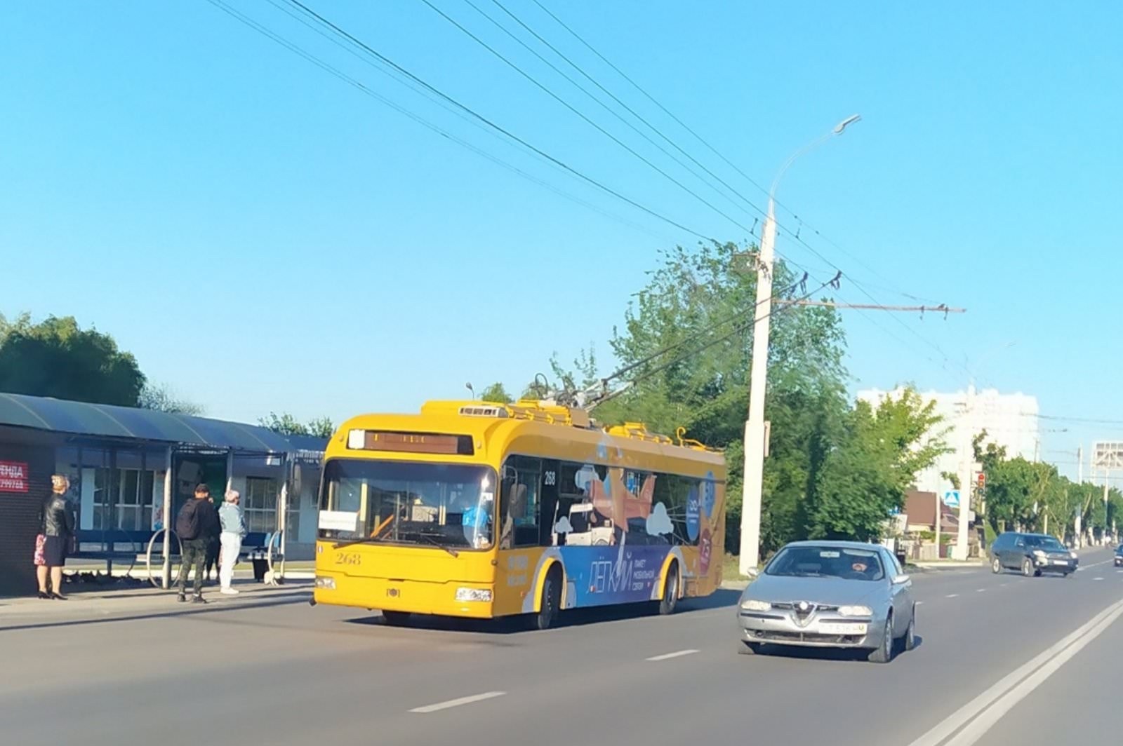 Сегодня утром заказной троллейбус в Тирасполе отвез медиков на работу