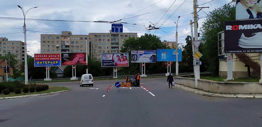 На круге по ул. Юности нарисовали разметку