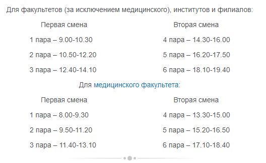 Пары в ПГУ будут начинаться на час позже, а все перемены по 20 минут